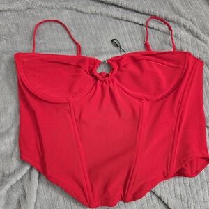 Red Bustier Top